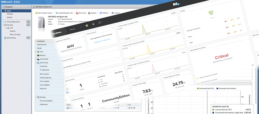 Nutanix CE vs VMware ESX